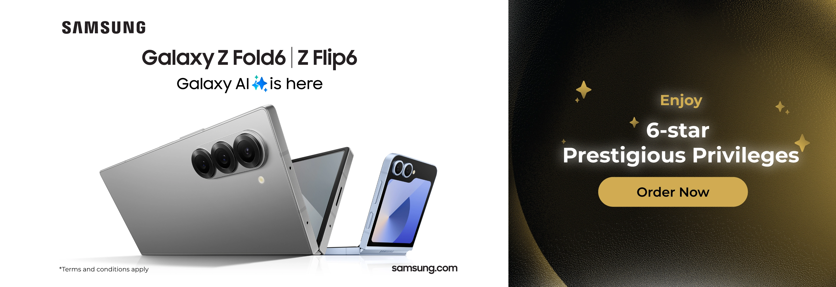 The new Samsung Galaxy Z Series with the signature foldable screen.