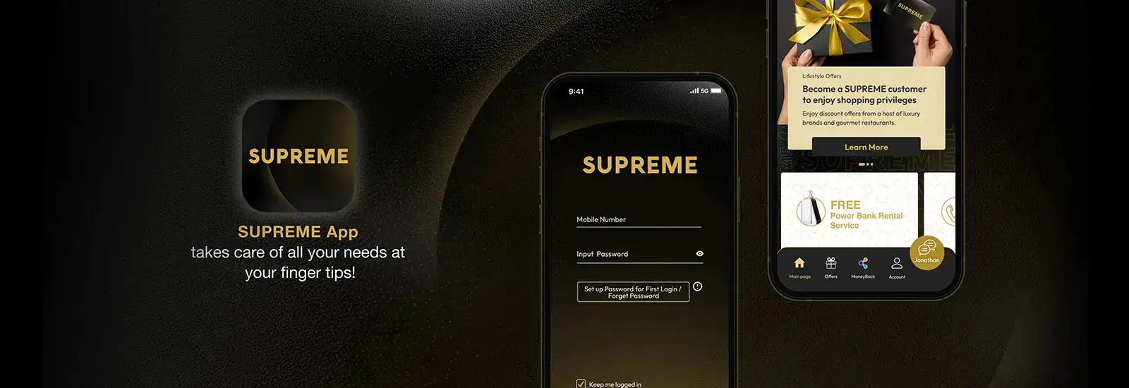 The new SUPREME App brings you a brand new personalised experiences from checking account information to data usage, and from receive exclusive rewards to contact your personal executive. 