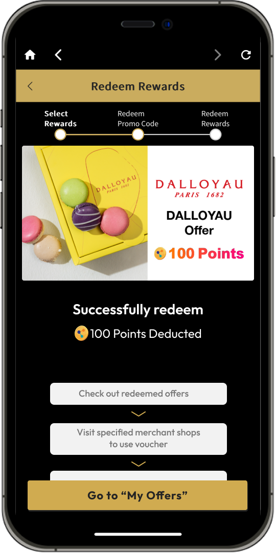 How To Redeem birthday-exclusive offer using MoneyBack Points Step 4