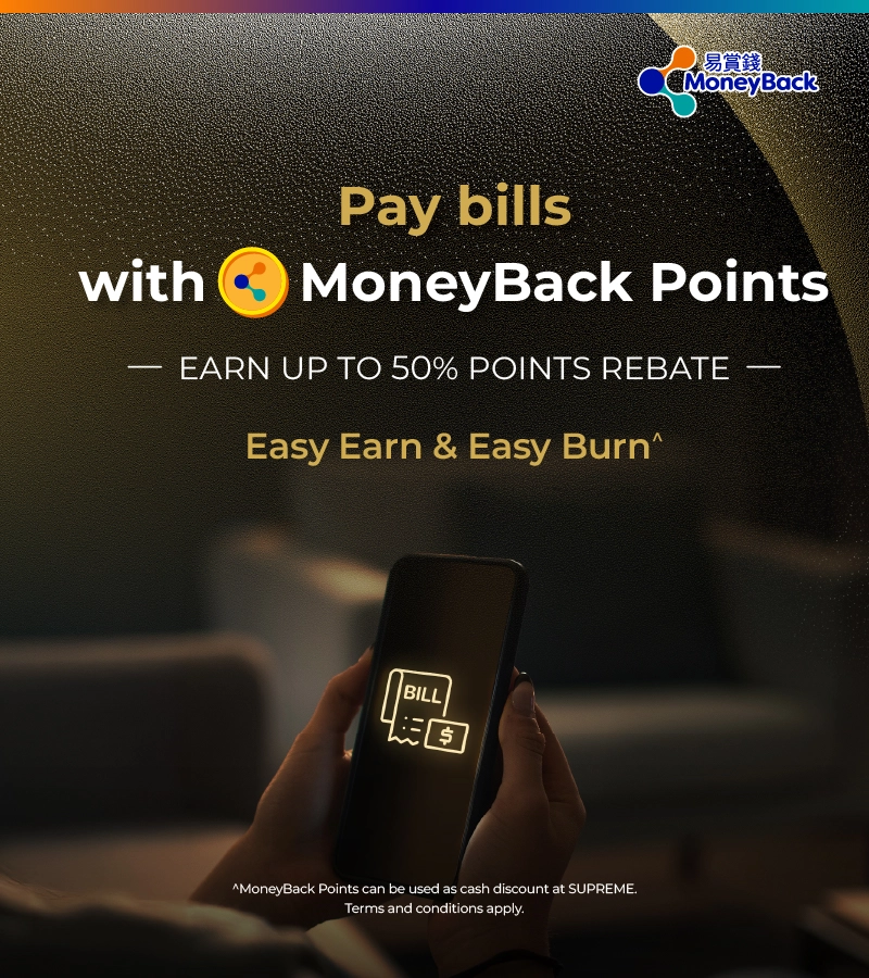 Pay bills with MoneyBack Points.